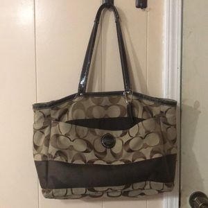 Coach tote diaper bag